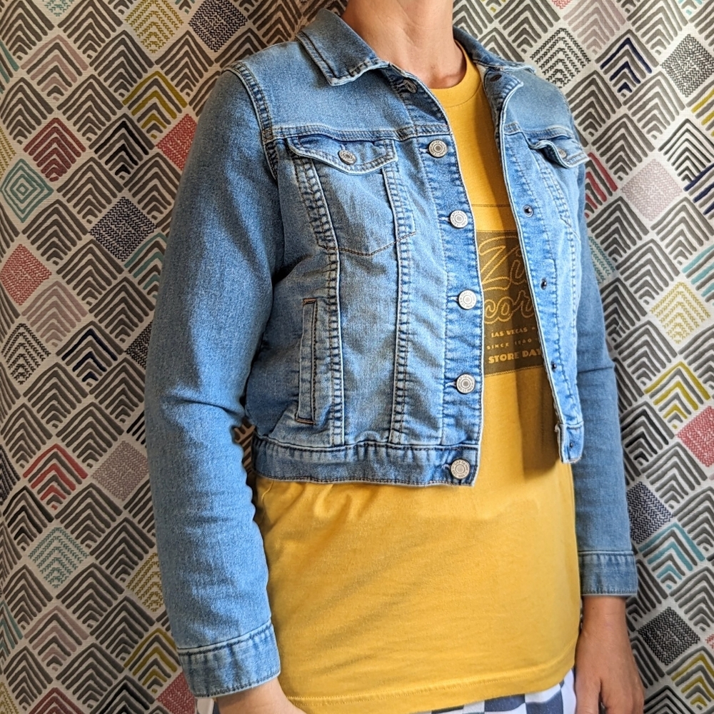 GAP stretch denim jean jacket XXL girls XS women